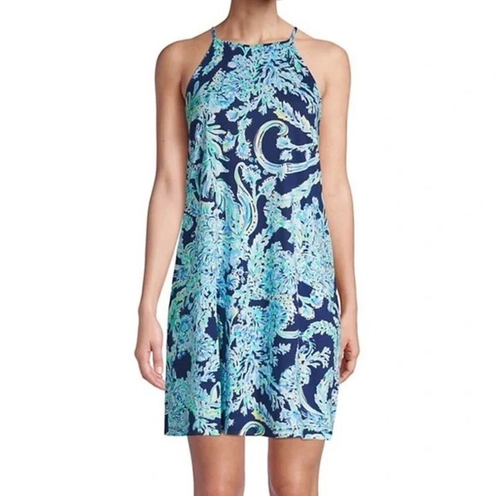 Lilly Pulitzer High Tide Scuba Doo Margot Swing Dress
